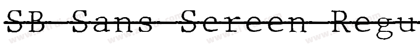 SB Sans Screen Regul字体转换